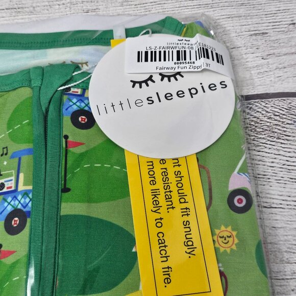 NIB Little Sleepies Toddler Fairway Fun Zippy Size 3T - Picture 2 of 3